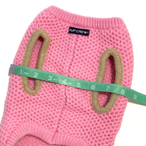 Crewneck Button Up Sweater w/ Dog Bone Appliqué - Picture 4 of 7